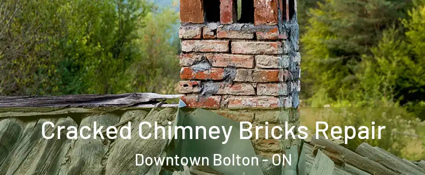 Cracked Chimney Bricks Repair Downtown Bolton - ON