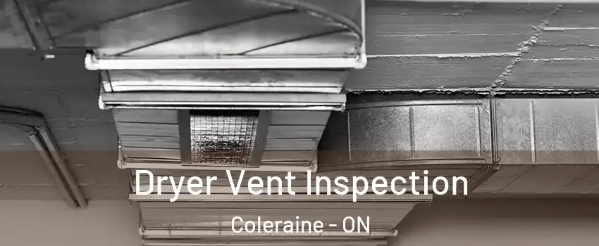 Dryer Vent Inspection Coleraine - ON